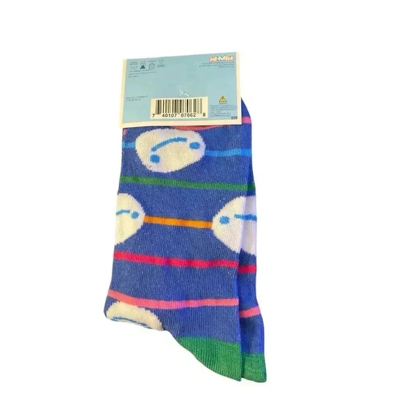 Jet-Puffed Marshmallow Men's Novelty Crew Socks 1 Pair Shoe Size 6-12 - Picture 2 of 2
